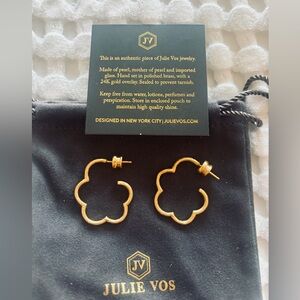 Julie Vos scalloped hoop earrings NWT